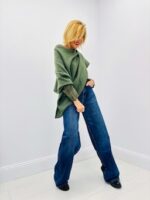 Poncho doux asymétrique – Style italien en maille viscose Marque Valentyne – Image 8