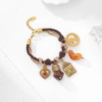 Bracelet Charme marron doré – Acier inoxydable