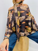 Top Satiné Imprimé - Fabrication italienne