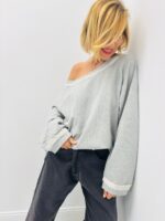 Pull Coton Finitions bords francs contrastés