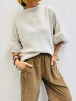 Pull Manches 3/4 à fausse fourrure amovible – Image 5