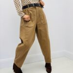 Pantalon Coupe barrel avec ceinture – allure décontractée chic