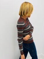 Pull Rayé col Polo en maille viscose – Image 8
