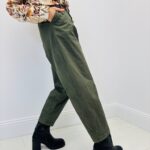 Pantalon Carotte avec ceinture – Made in Italy