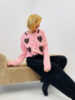 Gilet Doux à Motifs cœurs Burlington – Esprit romantique & rétro chic