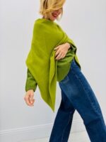 Poncho doux asymétrique – Style italien en maille viscose Marque Valentyne – Image 7