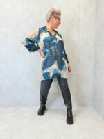 CHEMISE LONGUE IMPRIMÉE FLORALE – GRANDE TAILLE