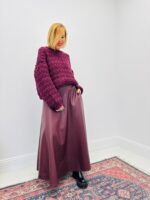 Jupe Longue en Simili cuir avec ceinture – Image 8