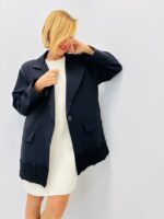 Blazer Chic à Détail Dentelle – Élégance Italienne & Finition Soignée