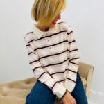 Polo Rayé en maille fine