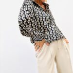 Blouse imprimée chaîne – Marque EMA BLUE’S