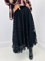 Jupe Longue Dentelle doublée – Marque LM LULU – Image 3