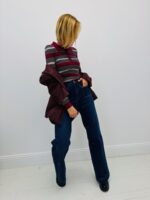 Pull Rayé col Polo en maille viscose – Image 4