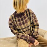 Pull à Carreaux effet Vintage