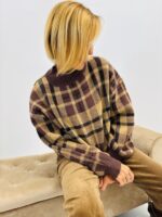 Pull à Carreaux effet Vintage