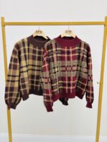 Pull à Carreaux effet Vintage – Image 2