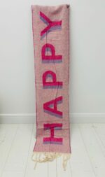 Écharpe “HAPPY” recto/verso – Couleur & bonne humeur