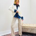 Polo en Maille col denim