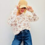 Pull Imprimé fleuri & fil lurex