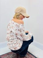 Pull Imprimé fleuri & fil lurex – Image 4