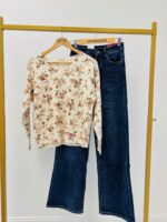 Pull Imprimé fleuri & fil lurex – Image 6