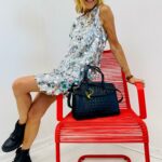 Sac à Main effet Croco Structuré Cuir Veritable