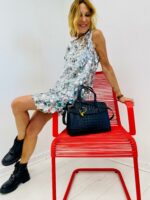 Sac à Main effet Croco Structuré Cuir Veritable