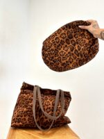 Sac Cabas Réversible en Suédine motif animalier – Image 6