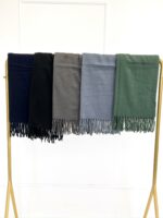 Écharpe Unie à Franges – Image 4
