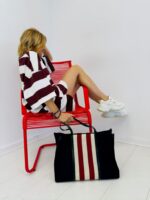 Sac Cabas Rayé en maille filet – Image 2