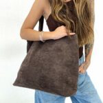 Sac Cabas Réversible en Suédine motif animalier