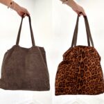 Sac Cabas Réversible en Suédine motif animalier – Image 3