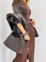 BLOUSON STYLE VESTE EN SIMILI – Image 3
