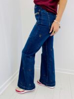 Jean Coupe Large avec détails brodés – Image 4